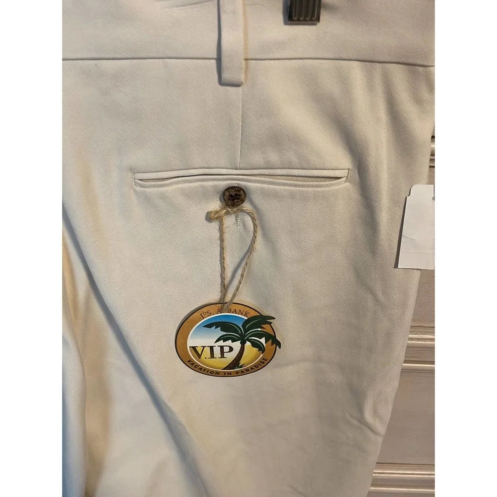 NWT JOS A BANK vacation in Paradise silk casual shorts size 36